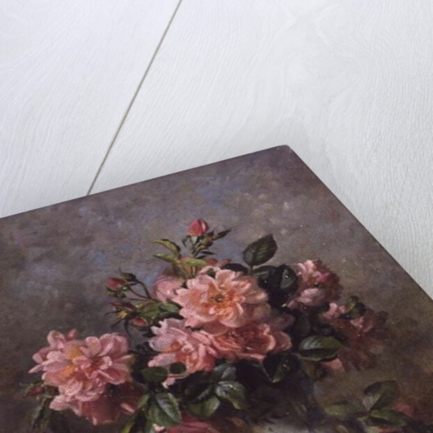 AB/1022 Roses in a Blue and White Vase by Albert Williams