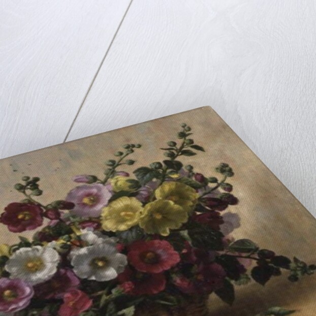 AB230 Hollyhocks in a Basket by Albert Williams