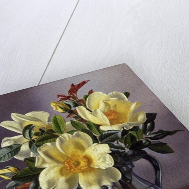 AB96 Yellow Roses in a Tankard by Albert Williams