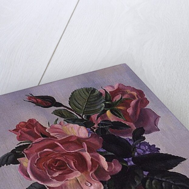 AB/289 Lady Sylvia Roses in a Silver Vase by Albert Williams