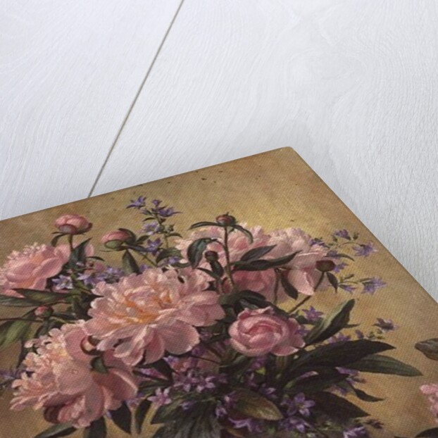 Vase of Peonies and Canterbury Bells by Albert Williams