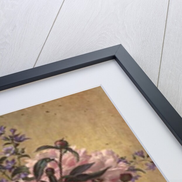 Vase of Peonies and Canterbury Bells by Albert Williams