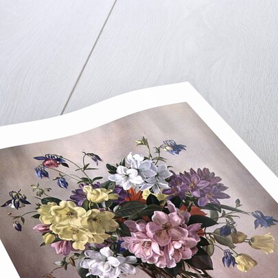 PB/321 Rhododendrons, Azaleas and Columbine in a Glass Vase by Albert Williams