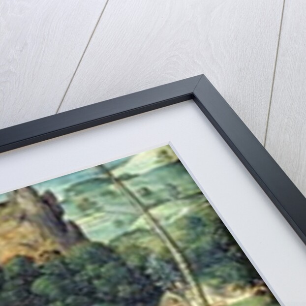 Wife of a donor kneeling by a river by Joos van Cleve