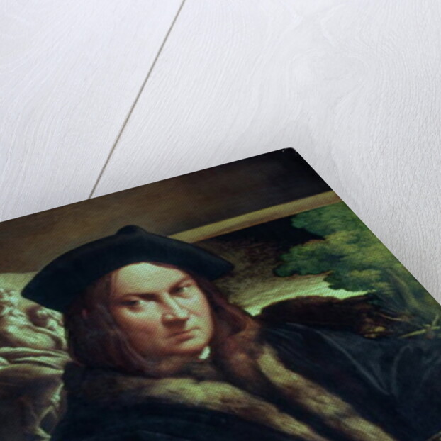 Portrait of a gentleman wearing a beret by Parmigianino