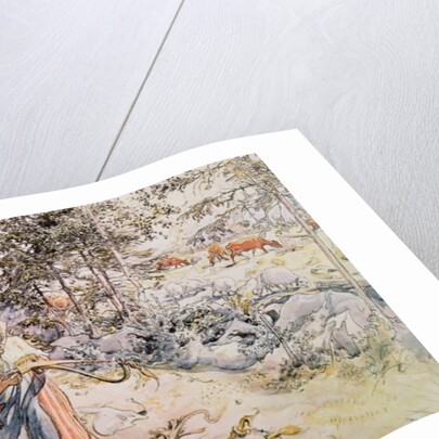 Young Girl Weaving, 1905 by Carl Larsson