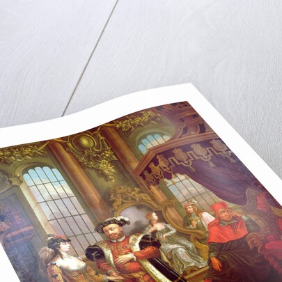 Henry VIII introducing Anne Boleyn at court by William Hogarth (after)
