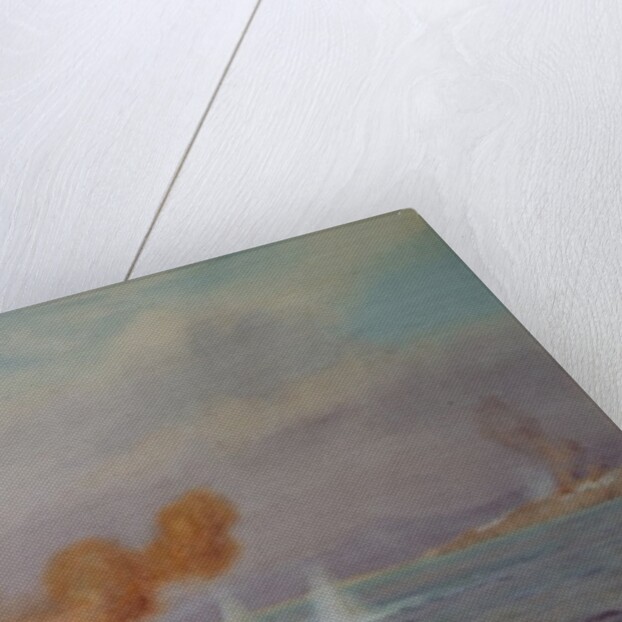 H.M.S. Albion commanded by Capt. A. Walker-Heneage completing the destruction of the outer forts of the Dardanelles in 1915, 1925 by Alma Claude Burlton Cull