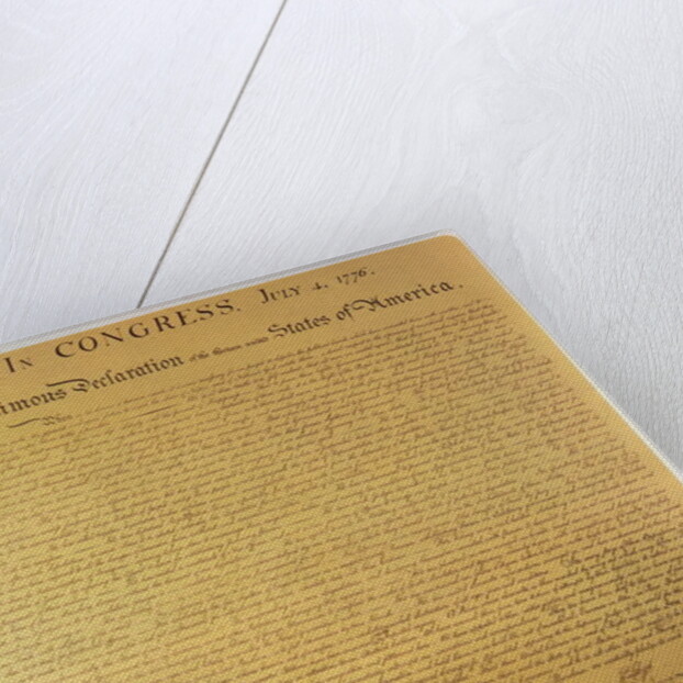 Declaration of Independence of the 13 United States of America of 1776, 1823 by American School