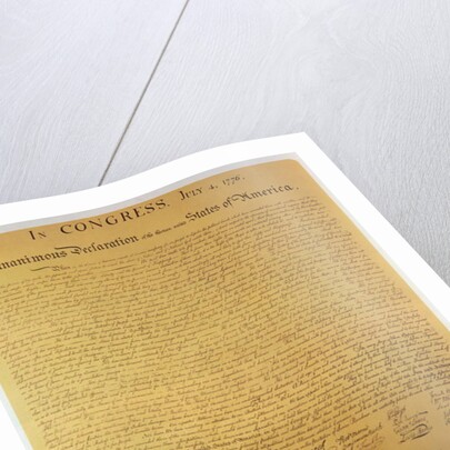 Declaration of Independence of the 13 United States of America of 1776, 1823 by American School