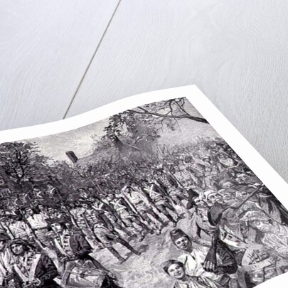 The Continental Army Marching Down the Old Bowery, New York, 25th November 1783 by Howard (after) Pyle