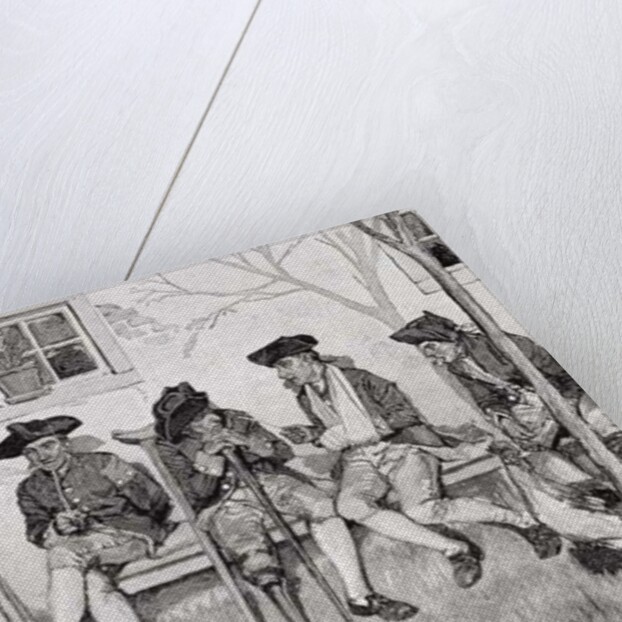 The Wounded Soldiers Sat Along the Wall by Howard Pyle (after)