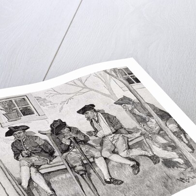 The Wounded Soldiers Sat Along the Wall by Howard Pyle (after)