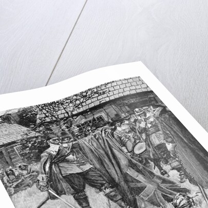 Endicott Cutting the Cross out of the English Flag by Howard Pyle