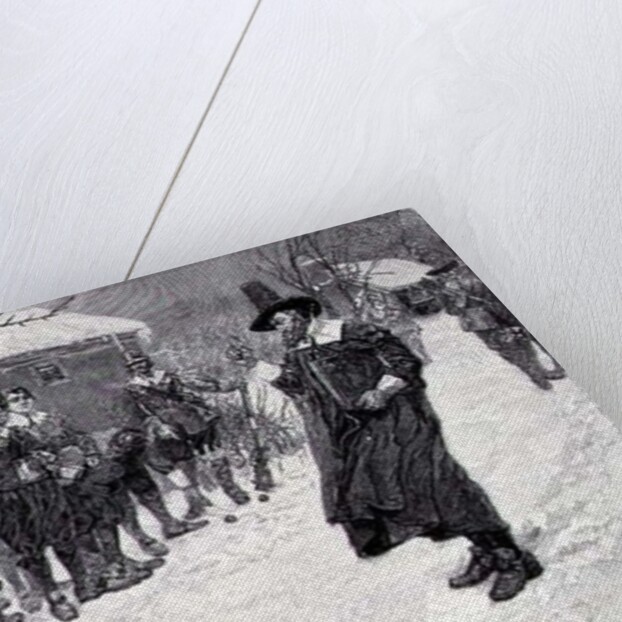 The Puritan Governor Interrupting the Christmas Sports by Howard Pyle