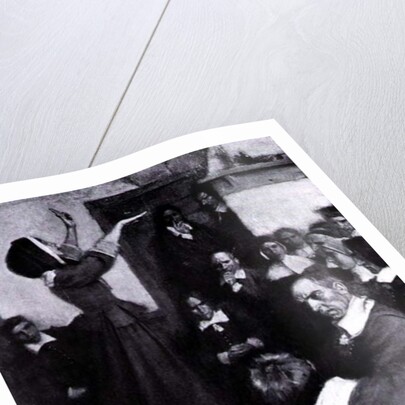 Anne Hutchinson Preaching in her House in Boston, 1637 by Howard (after) Pyle