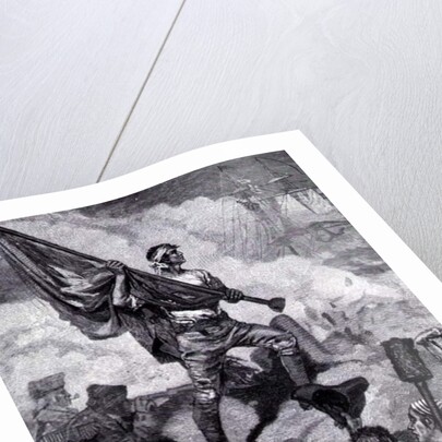 Sergeant Jasper at the Battle of Fort Moultrie, June 28th 1776 by Howard (after) Pyle