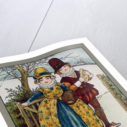 Sunday Morning, Victorian card by Florence Hardy