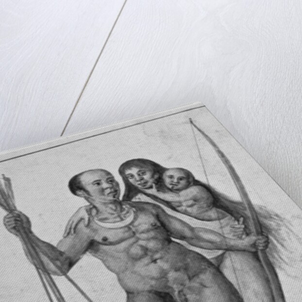 Brazilian Indian Man, Woman and Child by John White