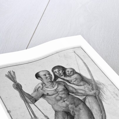 Brazilian Indian Man, Woman and Child by John White