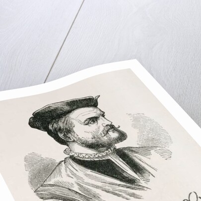 Jacques Cartier illustration from Volume IV of 'Narrative and Critical History of America', 1886 by English School