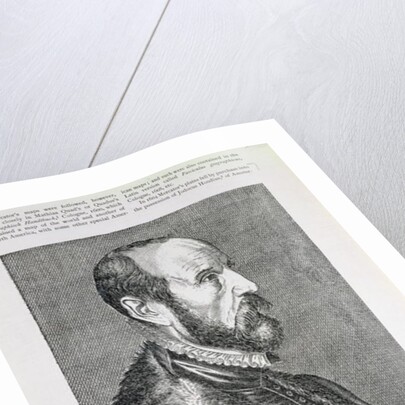 Abraham Ortelius illustration from Volume IV of 'Narrative and Critical History of America', 1886 by English School