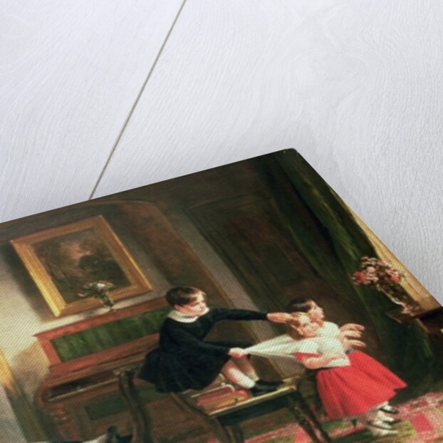 Children playing at coach and horses, 19th century by Charles Robert Leslie