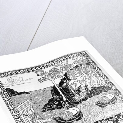 The Landing of Christopher Columbus , from Vol II of 'The Narrative and Critical History of America', edited by Justin Winsor, London, 1886 by English School