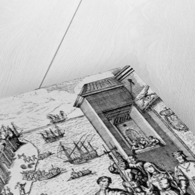 Parting of Columbus with Ferdinand and Isabella by Theodor de (after) Bry