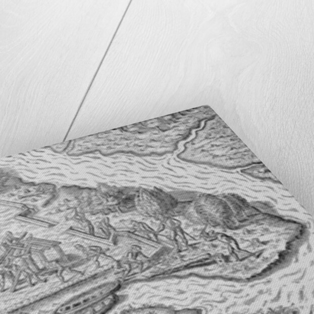 The Building of Fort Caroline by English School