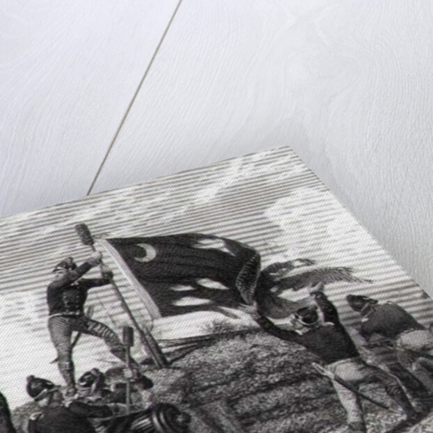 The Heroism of Sergeant William Jasper in Defence of Fort Moultrie, South Carolina, 12th May 1780 by Johannes Adam Simon Oertel (after)