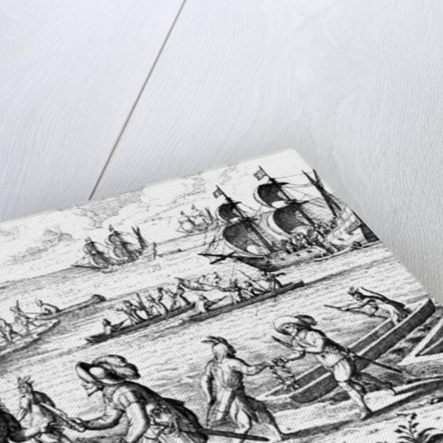 English Trading with Indians of the West Indies by Jacques (d.1587/88) (after) Le Moyne