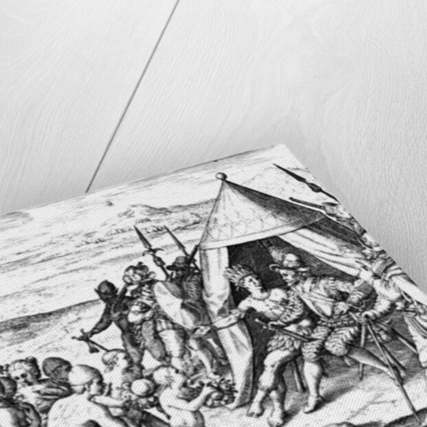 Sir Walter Raleigh trying to establish friendship with King Arromaia of Guiana by Jacques (d.1587/88) (after) Le Moyne