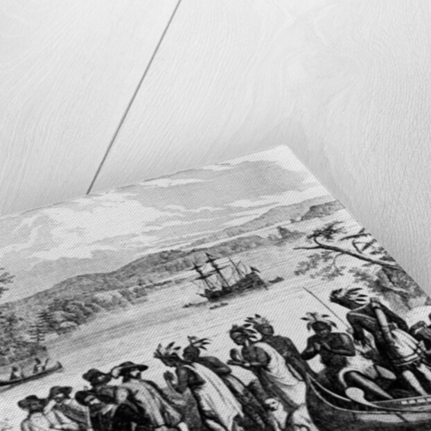 Henry Hudson Descending the Hudson River by American School