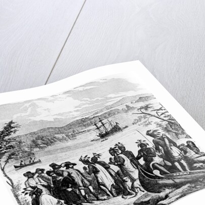 Henry Hudson Descending the Hudson River by American School