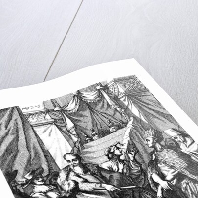 Cortes and Montezuma II made prisoner in 1519, 1691 by American School