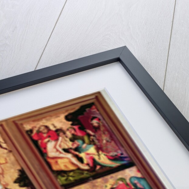 The Crucifixion, triptych with side panels depicting scenes from the Passion by German School