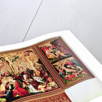 The Crucifixion, triptych with side panels depicting scenes from the Passion by German School