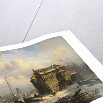 Winter Scene, 1851 by Charles-Henri-Joseph Leickert