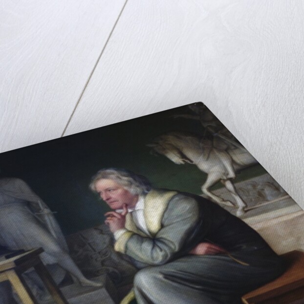 Bertel Thorvaldsen in his studio at Rome, 1834 by Eduard von Heuss