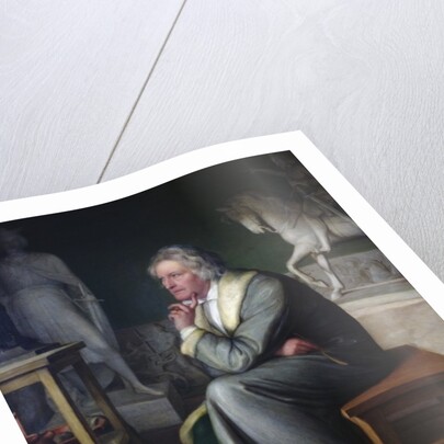 Bertel Thorvaldsen in his studio at Rome, 1834 by Eduard von Heuss