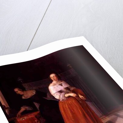 Interior with a Lady and her Maid by Eglon Hendrick van der Neer