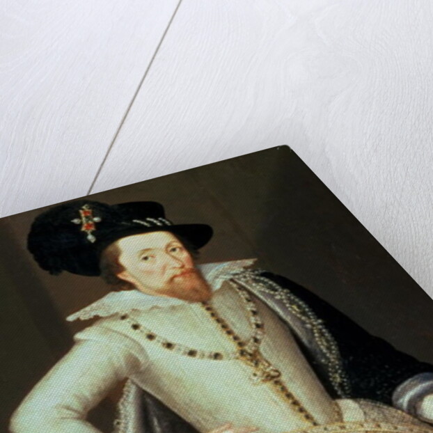 James I king of England half-length portrait by John de the Elder Critz