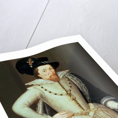 James I king of England half-length portrait by John de the Elder Critz