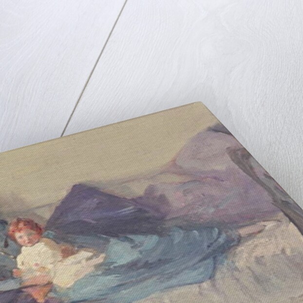 Mrs Winston Churchill with her daughter, Sarah, after 1914 by John Lavery