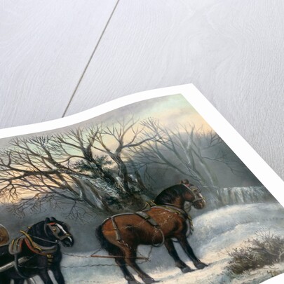 The Timber Wagon in Winter by Anonymous Anonymous