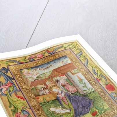 Codex Ser Nov 2599 f. 39v The Birth of Christ by German School