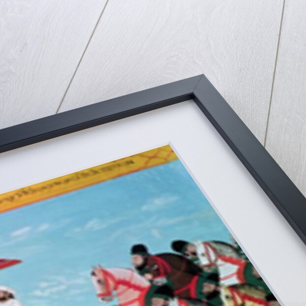 Colonel James Tod travelling by elephant through Rajasthan with his Cavalry and Sepoys by Indian School