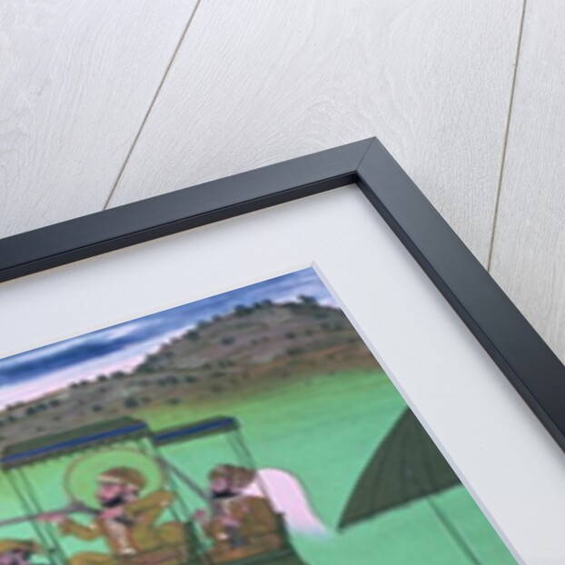 Maharana Sarup Singh of Udaipur shooting boar from elephant-back, Rajasthan, 1855 by Indian School