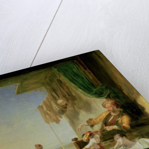 Lord Byron Reposing in the House of a Fisherman, Having Swum the Hellespont, 1831 by William Allan